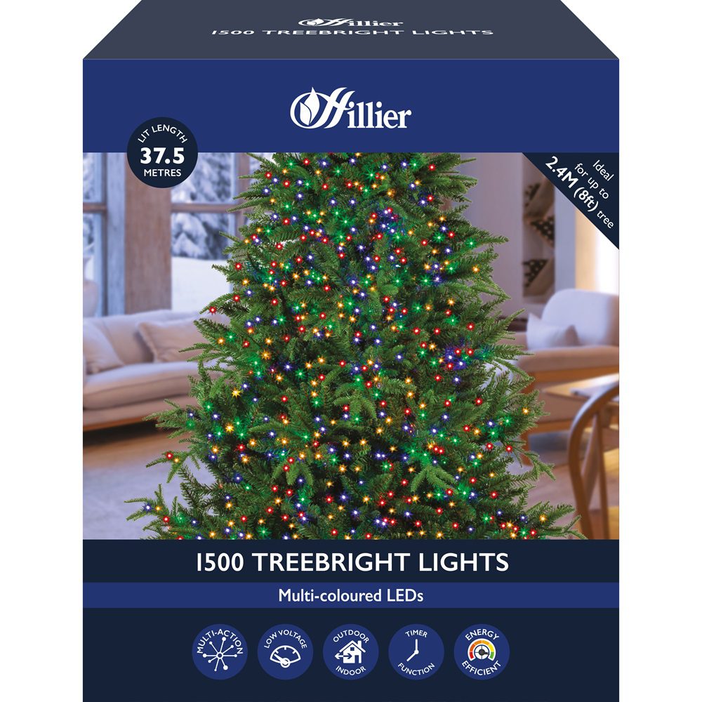 TreeBrights 1500 LED Multicolour Christmas Tree Lights 37.5m 5052998057820